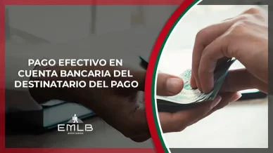 pago efectivo en cuenta bancaria del destinatario del pago